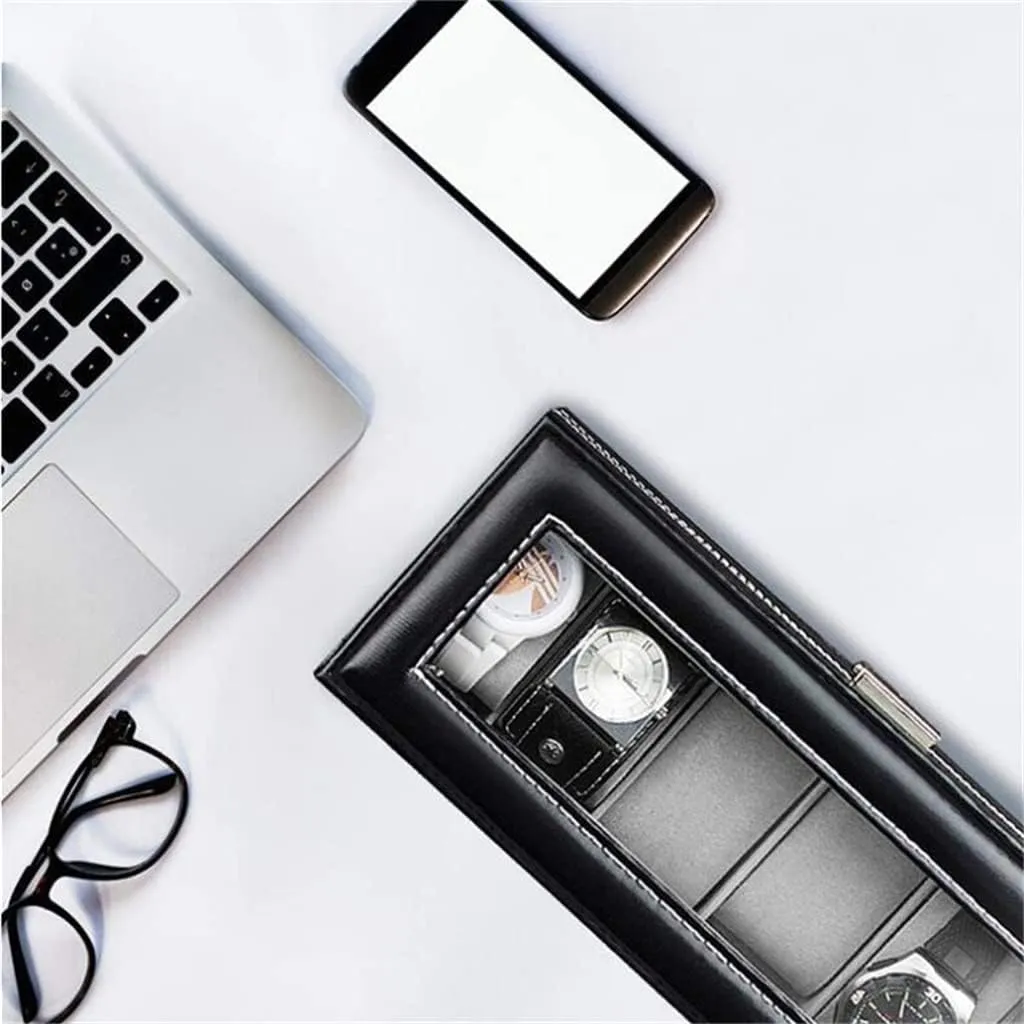 * 11 * beam degree saltwater 8cm) Watch Box PU Leather Watch Case Holder Organizer Storage Box For Quartz Watches Jewelry Boxes (B 30 