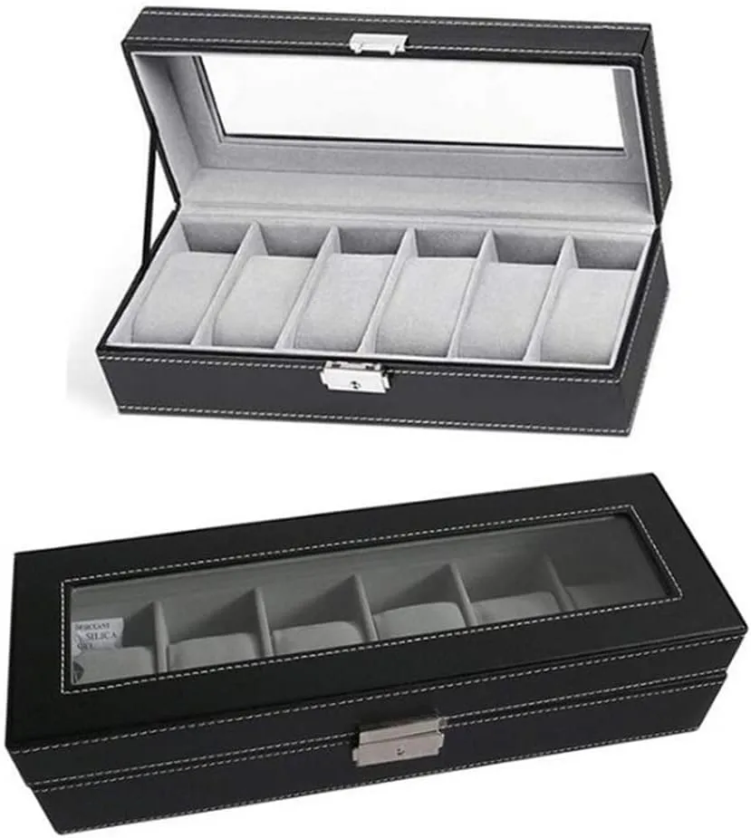 * 11 * beam degree saltwater 8cm) Watch Box PU Leather Watch Case Holder Organizer Storage Box For Quartz Watches Jewelry Boxes (B 30 