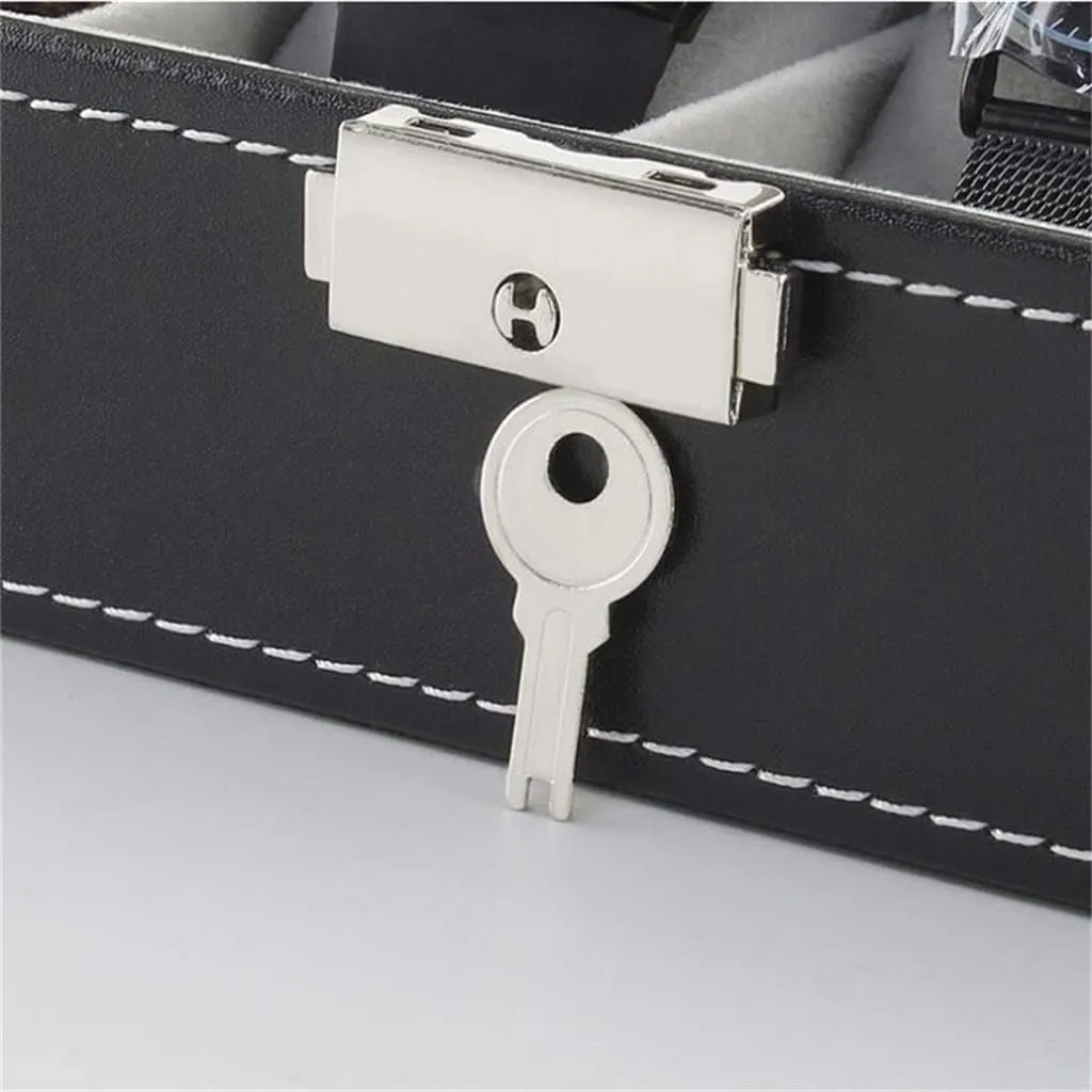* 11 * beam degree saltwater 8cm) Watch Box PU Leather Watch Case Holder Organizer Storage Box For Quartz Watches Jewelry Boxes (B 30 