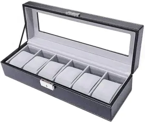 * 11 * beam degree saltwater 8cm) Watch Box PU Leather Watch Case Holder Organizer Storage Box For Quartz Watches Jewelry Boxes (B 30 