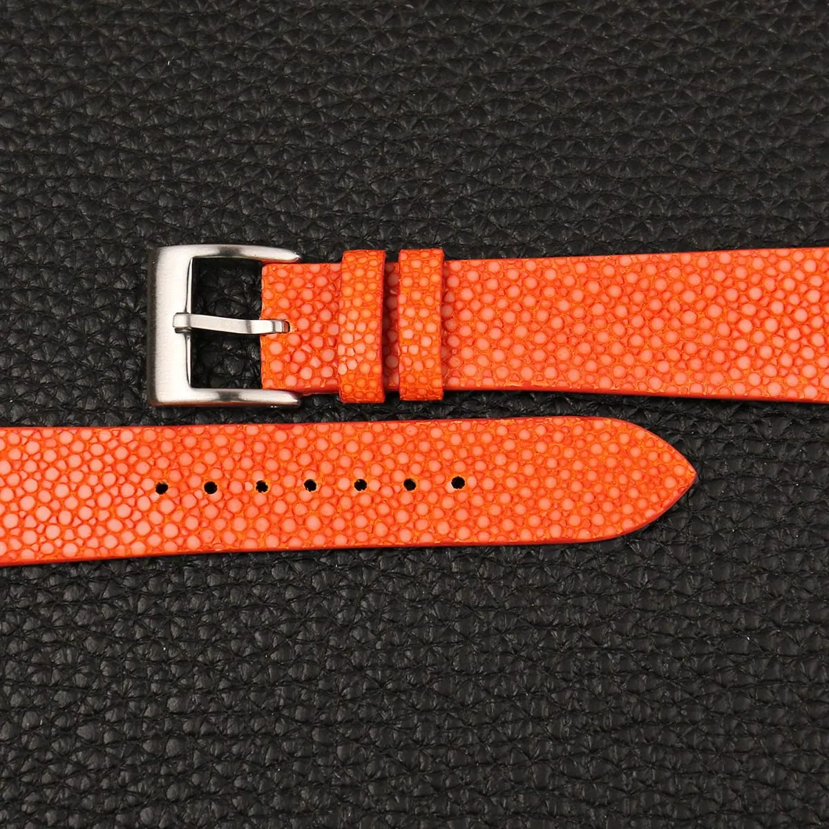 - 16mm, 17mm, carbon acquisition monkey 18mm, 19mm, 20mm, 21mm, 22mm, 23mm & 24mm Watch Bands (Orange) Stingray Leather Watch Bands for Men Women - Vintage Handmade Leather Watch Straps - Quick Release Watch Bands 