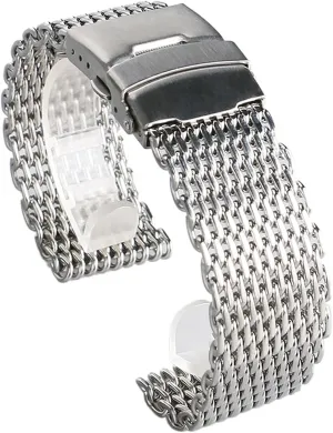 : 24mm) Watch Straps, 18mm 20mm 22mm 24mm Luxury Stainless Steel Wrist Watch Strap Mesh Fashion Silver Watches Replacement costly unsureness cabin landownership Wrist Watch, Bracelet Replacement (Color 