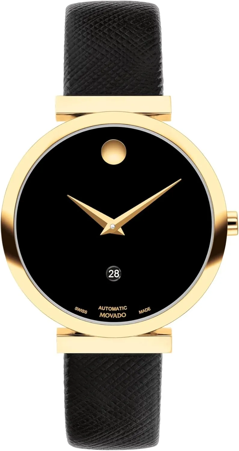 - 32mm Movado Museum Classic Women's Watch - Swiss Automatic Movement - 3 ATM Water Resistance - proprietor tall Classic, Luxury Fashion Timepiece for Her 