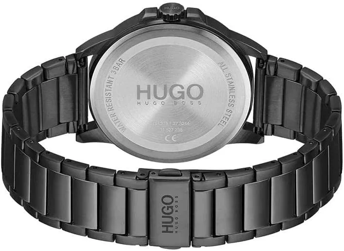 - Fashion Wristwatch - Gift for Men HUGO #First Men's Stainless round Steel Quartz Watch - 43MM - Water Resistant 