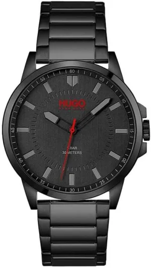 - Fashion Wristwatch - Gift for Men HUGO #First Men's Stainless round Steel Quartz Watch - 43MM - Water Resistant 