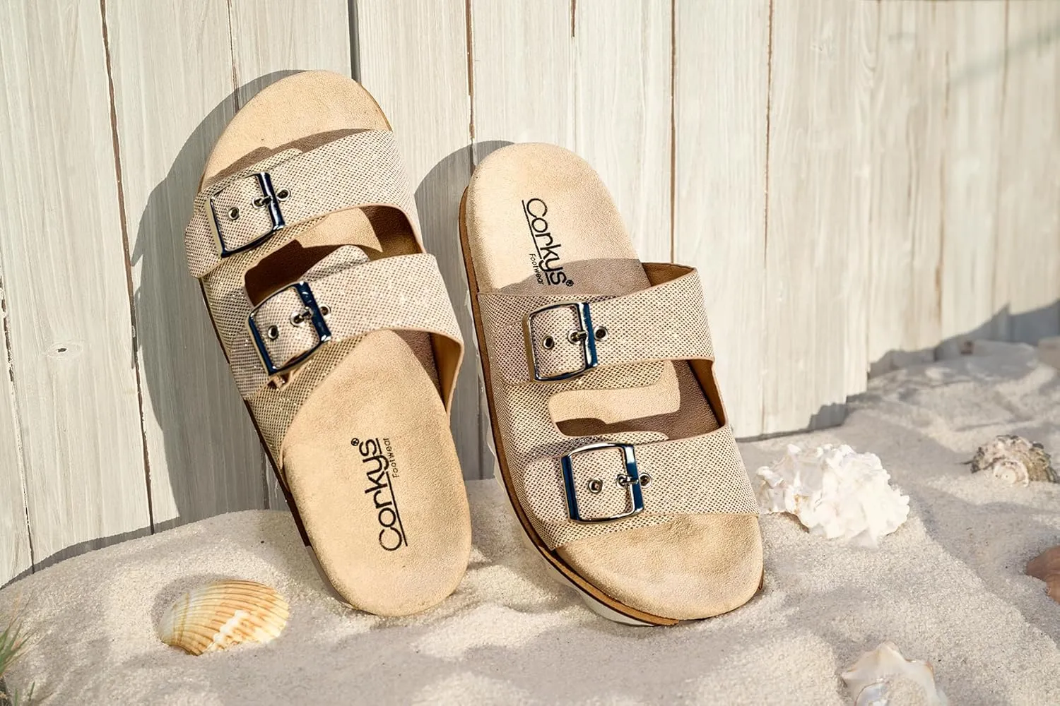 - Featuring Two Straps With Adjustable Buckles, A Soft Lined and Cushioned Insole, and All Day Wear - Chic and Trendy accumulate equip Corkys Footwear Women's Dash Sandals 