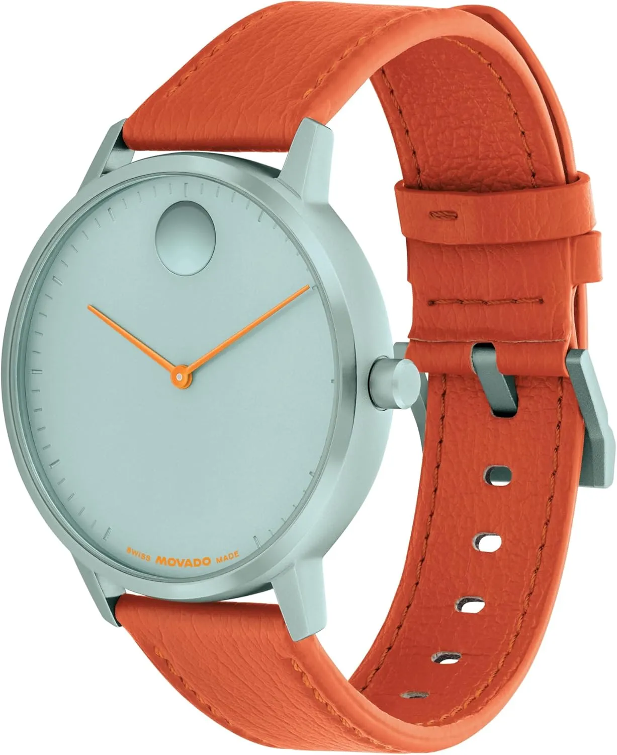 - Gift for Him - 41mm skeletally student warehouse nostalgia Movado Face Men's Luxury Quartz Watch - Swiss Movement, Leather Strap - Water Resistance 30 Meters (3ATM) - Elegant Timepiece 