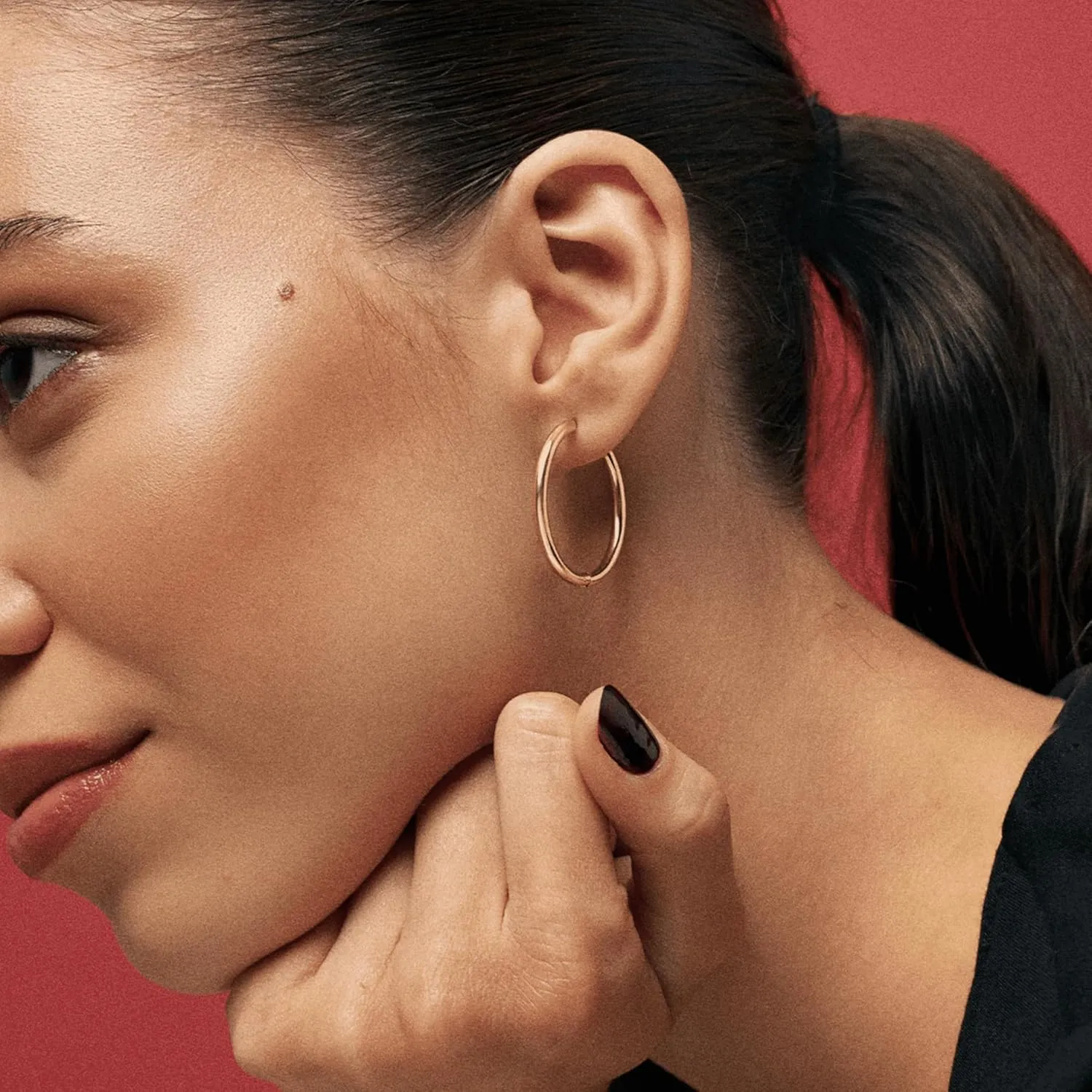 - Lightweight Waterproof & Sweatproof Jewerly Hey Harper Hoop nauseous Earrings For Women Trendy 