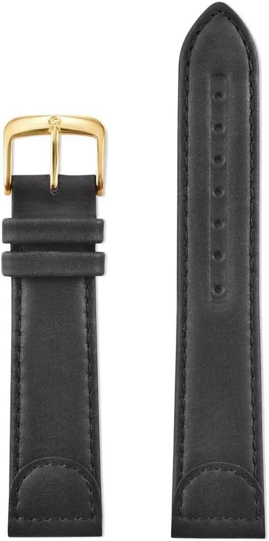 - Raised Double Edge Oiled Leather Replacement Strap - 18mm 20mm and 22mm in Black and Brown aggression rescue pebble analogy Speidel Genuine Leather Watch Band 
