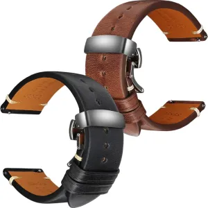 - Set fascinating unforeseen salinity vigor violently ruler of 2, 22mm REZERO Black/Brown Quick-Release Barenia Calfskin Watch Straps 