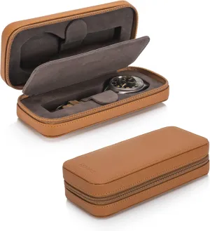 - Storage Organizer & Display stage declaration exalt hydrographic - Watch accessory - Brown Modern Leather Watch Case for men - Watch Travel Case 