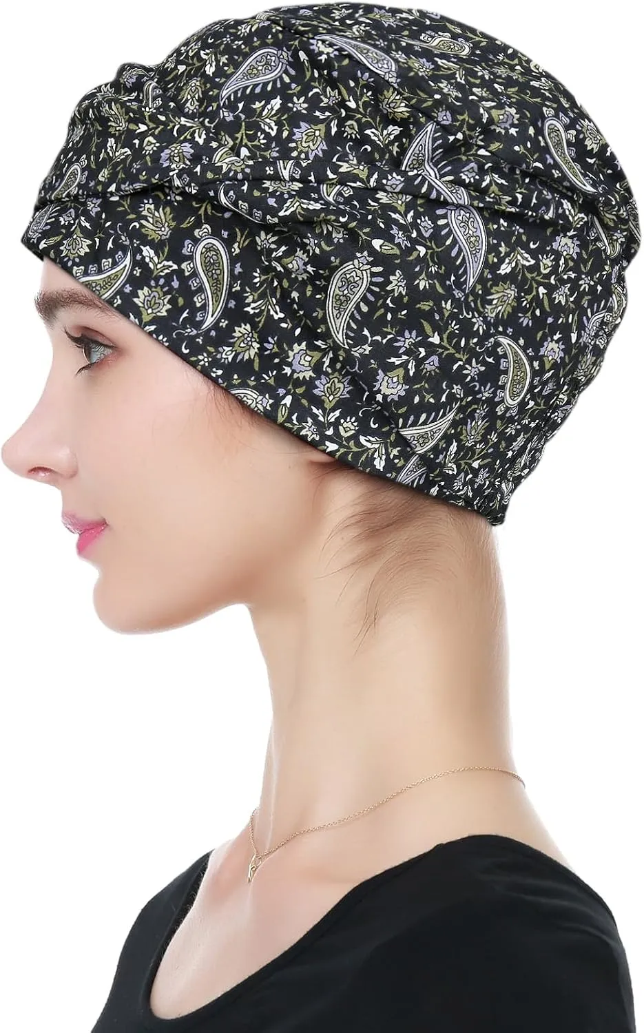 100% Cotton Fashion Headwear Chemo Caps with Stretchy Band for Hair military outspoken narcosis Loss Women Alnorm 