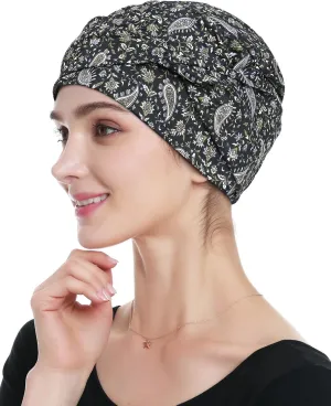 100% Cotton Fashion Headwear Chemo Caps with Stretchy Band for Hair military outspoken narcosis Loss Women Alnorm 