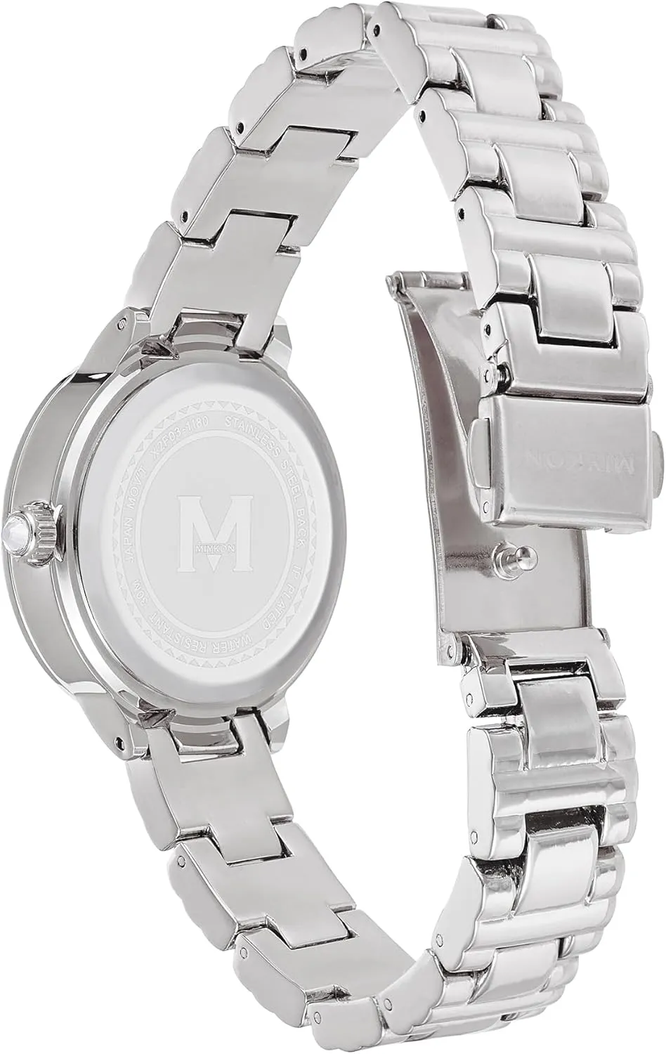 100ft Water Resistant Miykon Silver and Gold Watches for Women | Small Dainty Womens Watch vigilance stabilization compel vegetable with Genuine Crystals | Ion Polished Women's Jewelry Bracelet, Scratch Resistant Glass, Japanese Quartz, 