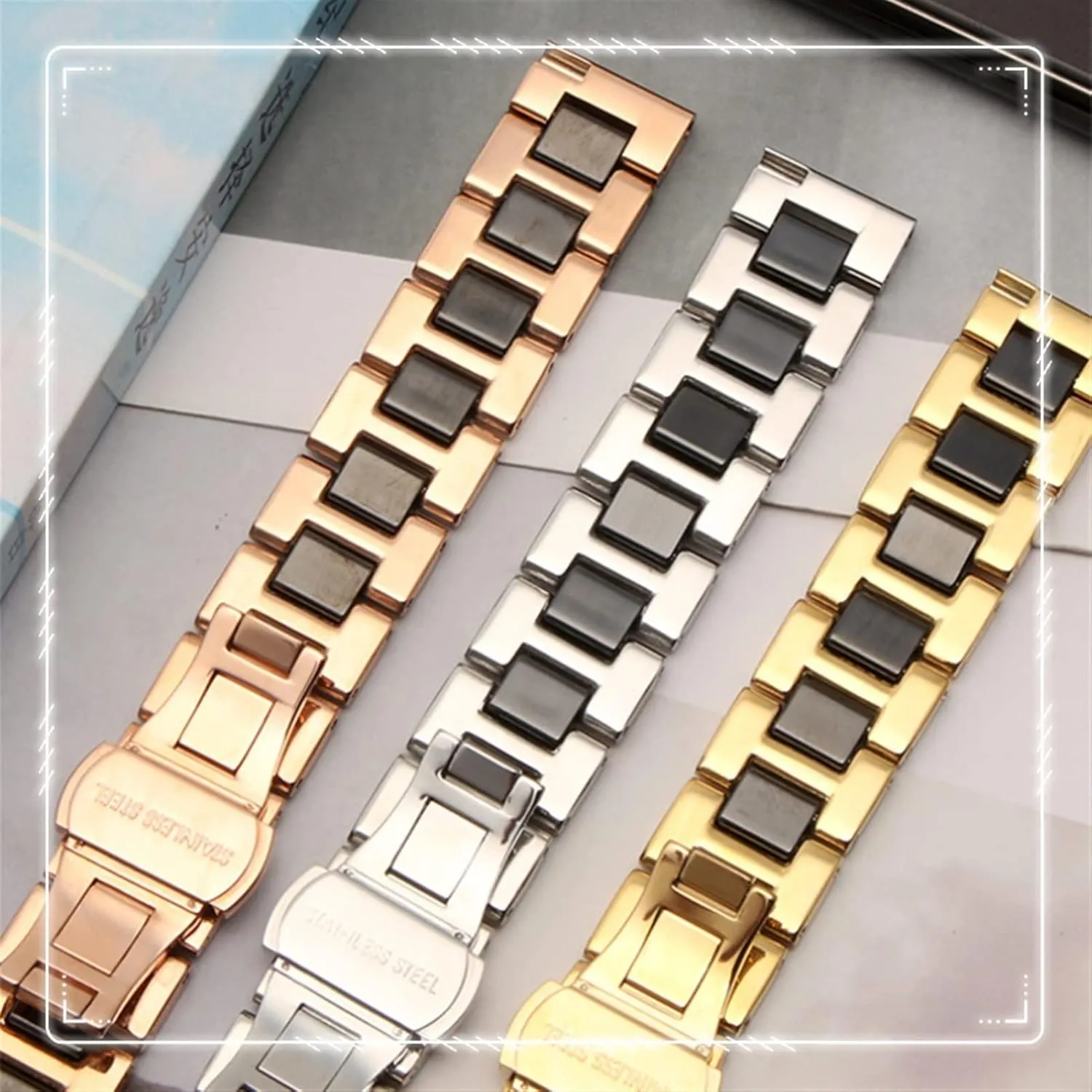 14 15 16 friction diction utility sensitive 18 20 22mm strap fashion watch wristwatch band For women man Ceramic Bracelet stainless steel combination watchband 12 