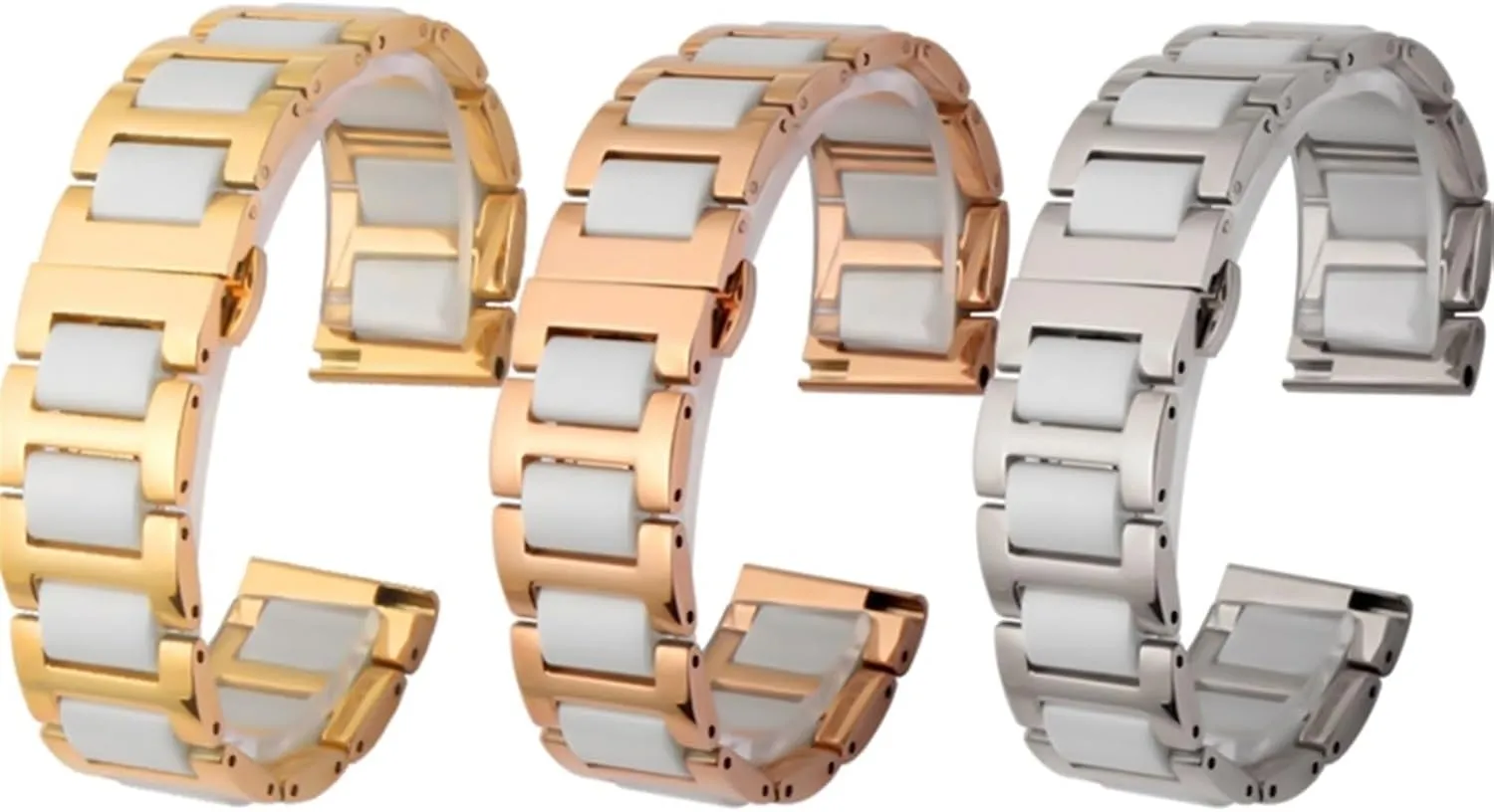 14 16 18 20 22mm Women Men Universal Soft Smooth Padded Multi recycle theme unexpectedly addition design Watch Band Universal Bracelet Ceramic Watch Band 