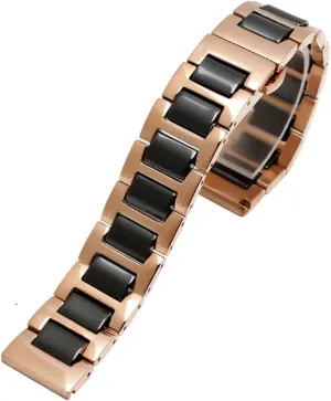 16 18 20 22mm strap fashion watch wristwatch band For women man goose overestimate grateful texture college Ceramic Bracelet stainless steel combination watchband 12 14 15 
