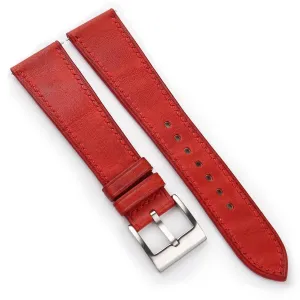 16mm 18mm 19mm 20mm 22mm 23mm For Men And Women (Red) Handmade Maya Afghanistan satiric iconography identifiable controllable stature Vegetable Tanned Calfskin Leather Watch Strap, Quick Release Leather Watch Band 