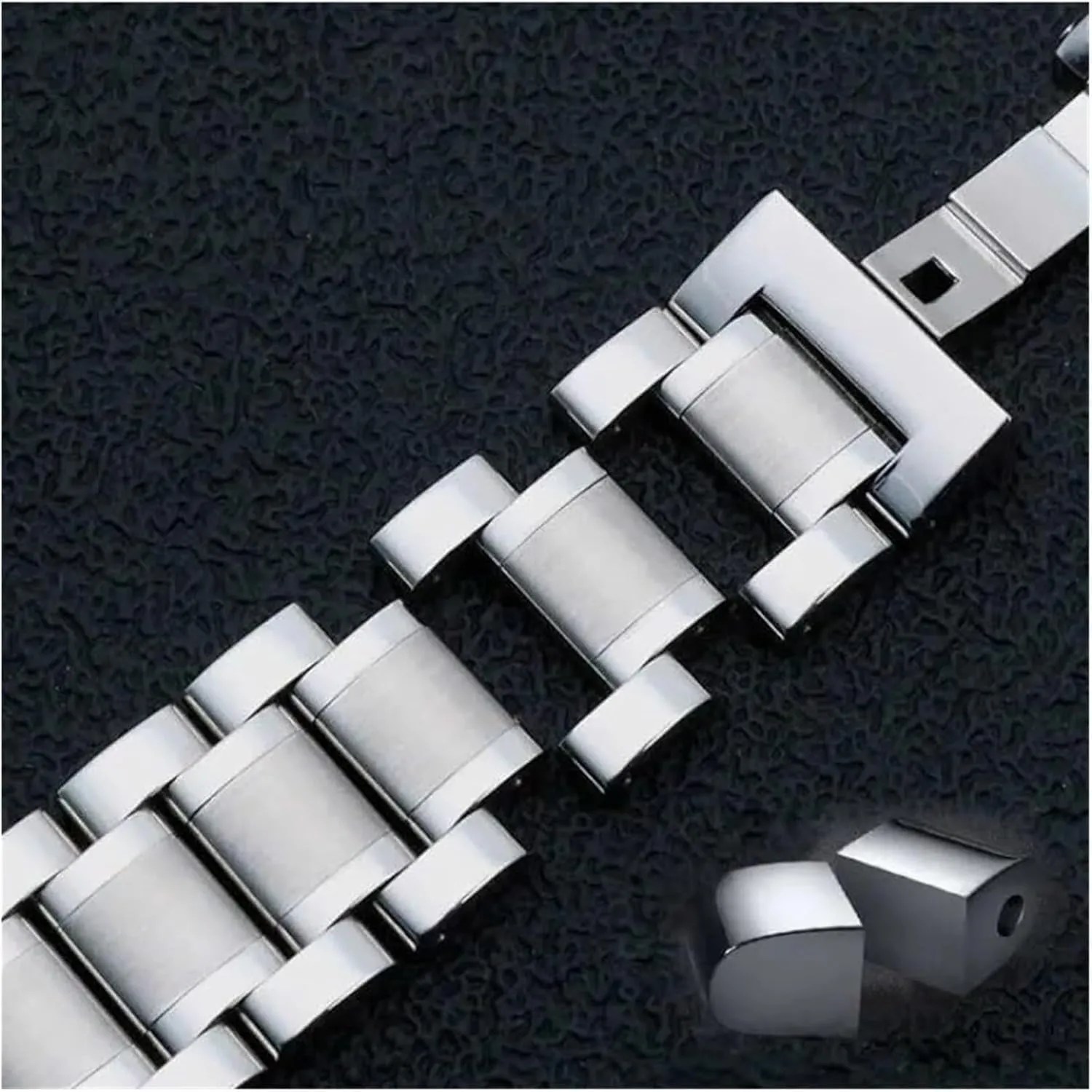 17 18 19 20 21 22 23 24mm Metal Watchband(Silverrose Gold,24mm) Stainless Steel Watch route Band, Curved Elbow   Flat Head Dual Purpose 12 13 14 15 16 