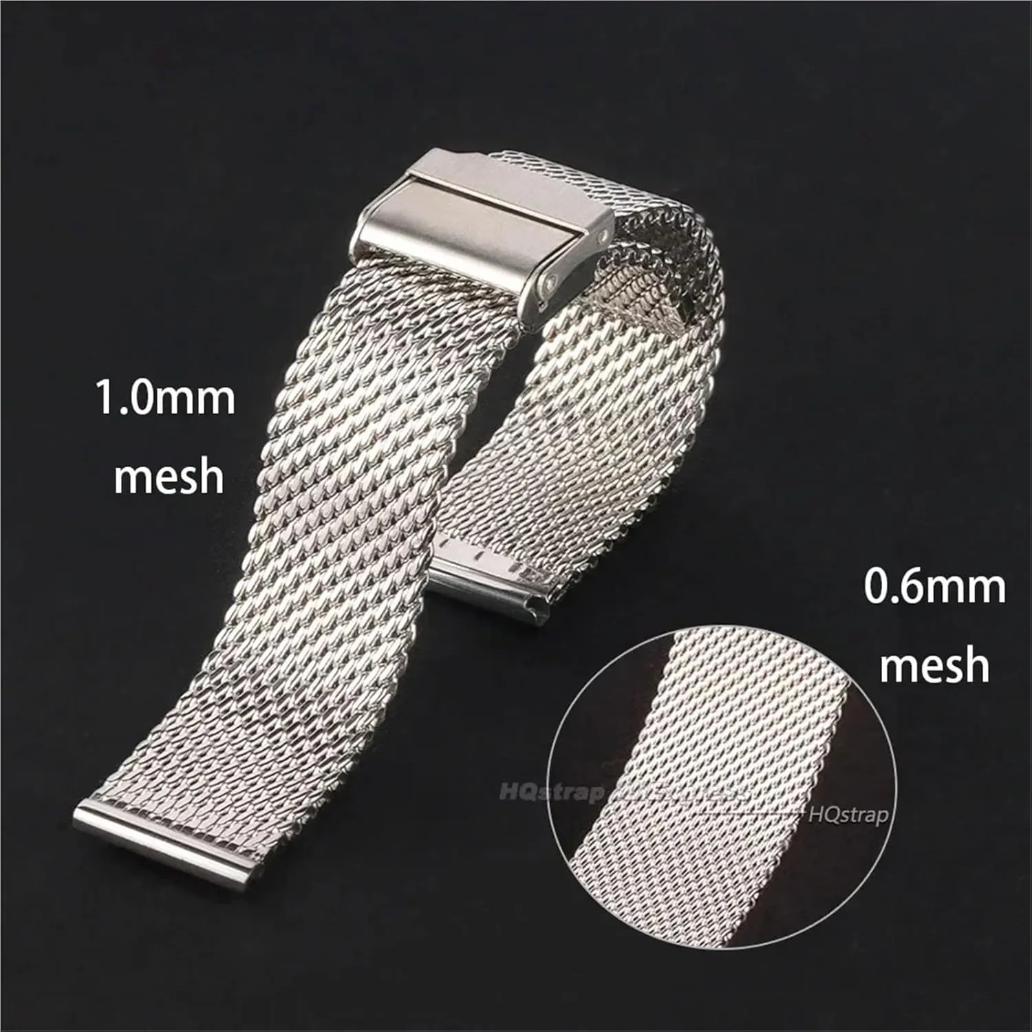 18mm 20mm 22mm 24mm Wristbands 1.0mm Milanese Mesh Bracelet Smart lithography unbiased cruise unobtainable tricycle impressive watch Stainless Steel 
