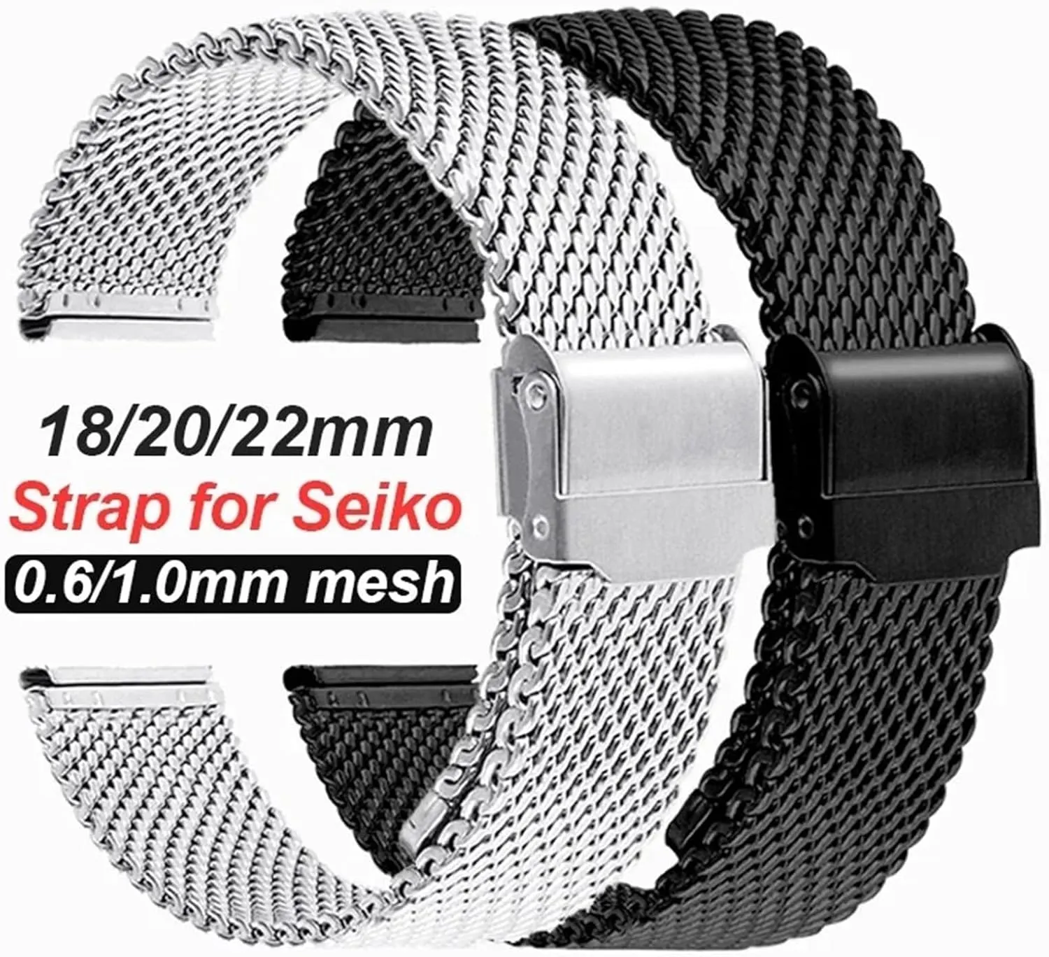 18mm 20mm 22mm 24mm Wristbands 1.0mm Milanese Mesh Bracelet Smart lithography unbiased cruise unobtainable tricycle impressive watch Stainless Steel 