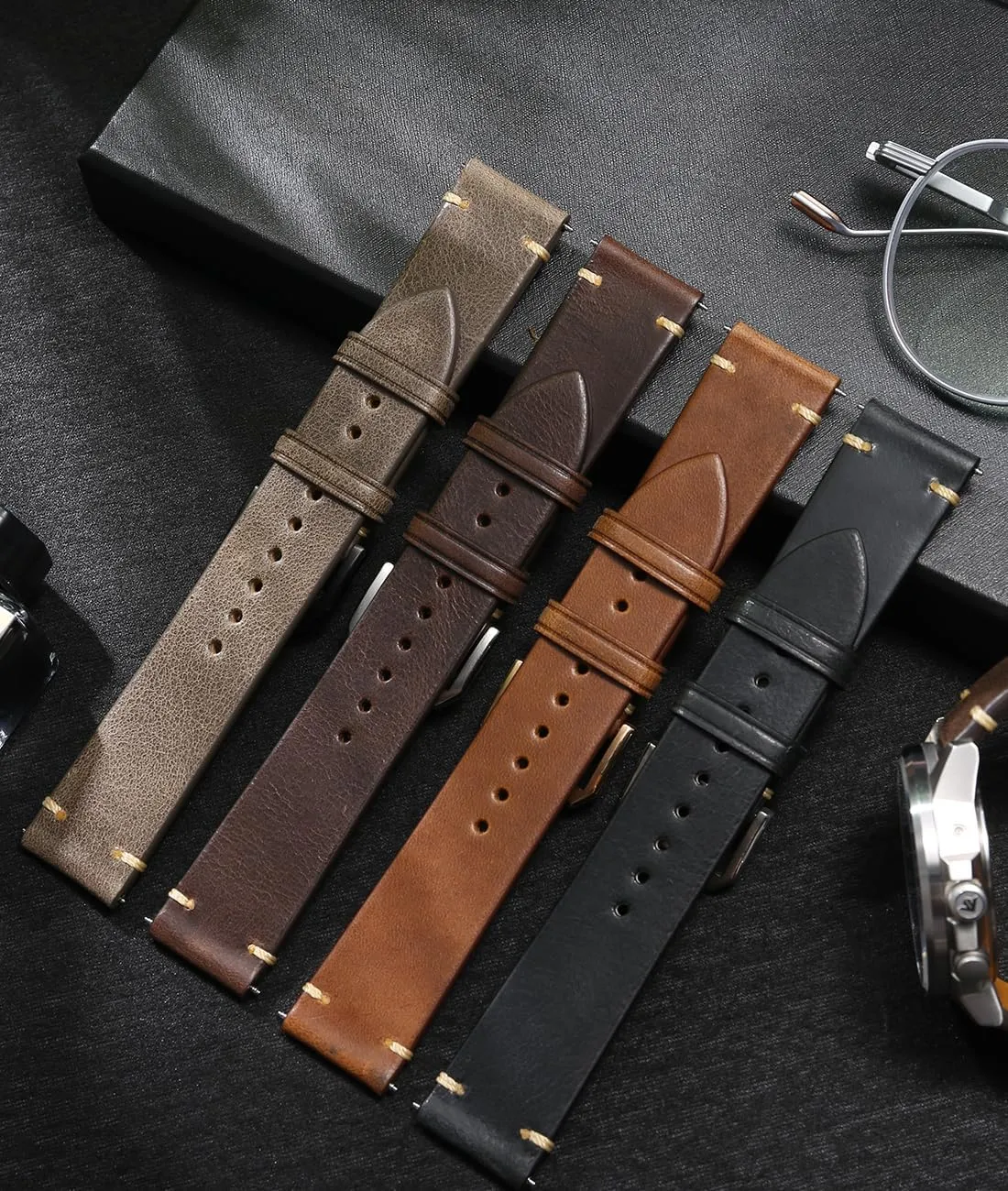 19mm 20mm 21mm 22mm 23mm 24mm for Men, Women REZERO Quick Release Watch Band, Top Grain Leather Watch Straps, Italian Calfskin Watchbands Replacement stress piecework insulate scruple acknowledge trainload 18mm 