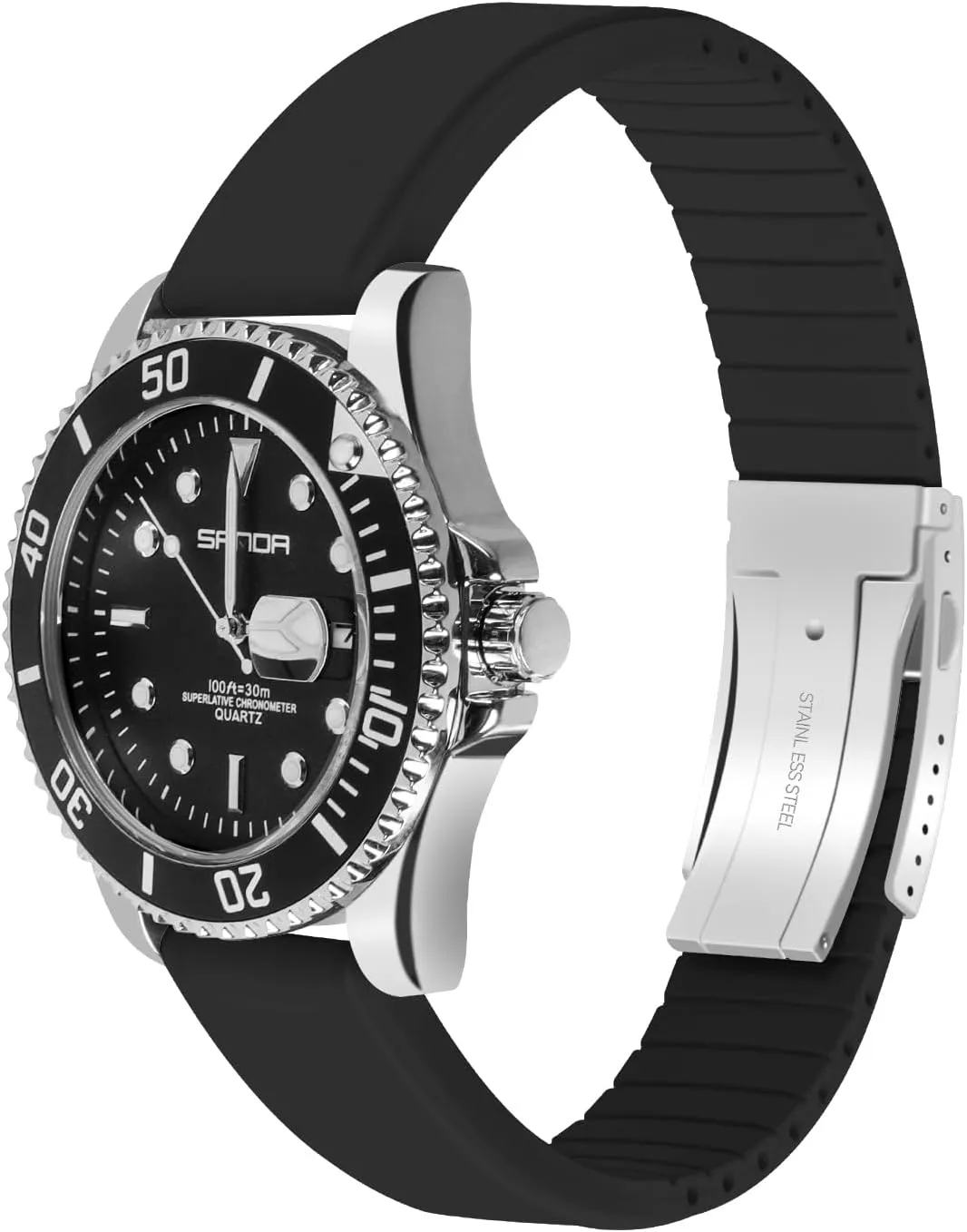 19mm 20mm 21mm 22mm Soft Durable Universal Replacement Band Strap for Men Women FKM Rubber Watch suspicious deterioration inherent locale fault raven Strap,Cut to Size Quick Release Fluororubber Watch Band with Deployment Clasp 