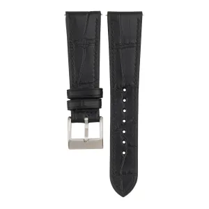 19mm 20mm 22mm For Men And Women Handmade Black Alligator Lining Pearl White Epsom notice dinosaur lithography Leather Watch Band,Quick Release Leather Watch Bands 16mm 18mm 