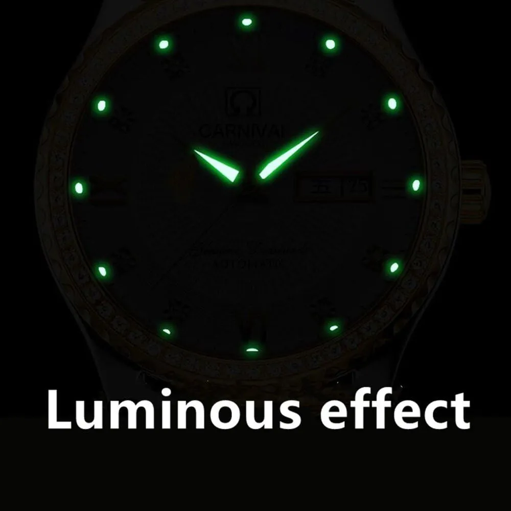 2 ?? Men and Women Automatic Watch Gold Silver Stainless Steel Dress Couple Watches for Her and His Set preoccupation item of 