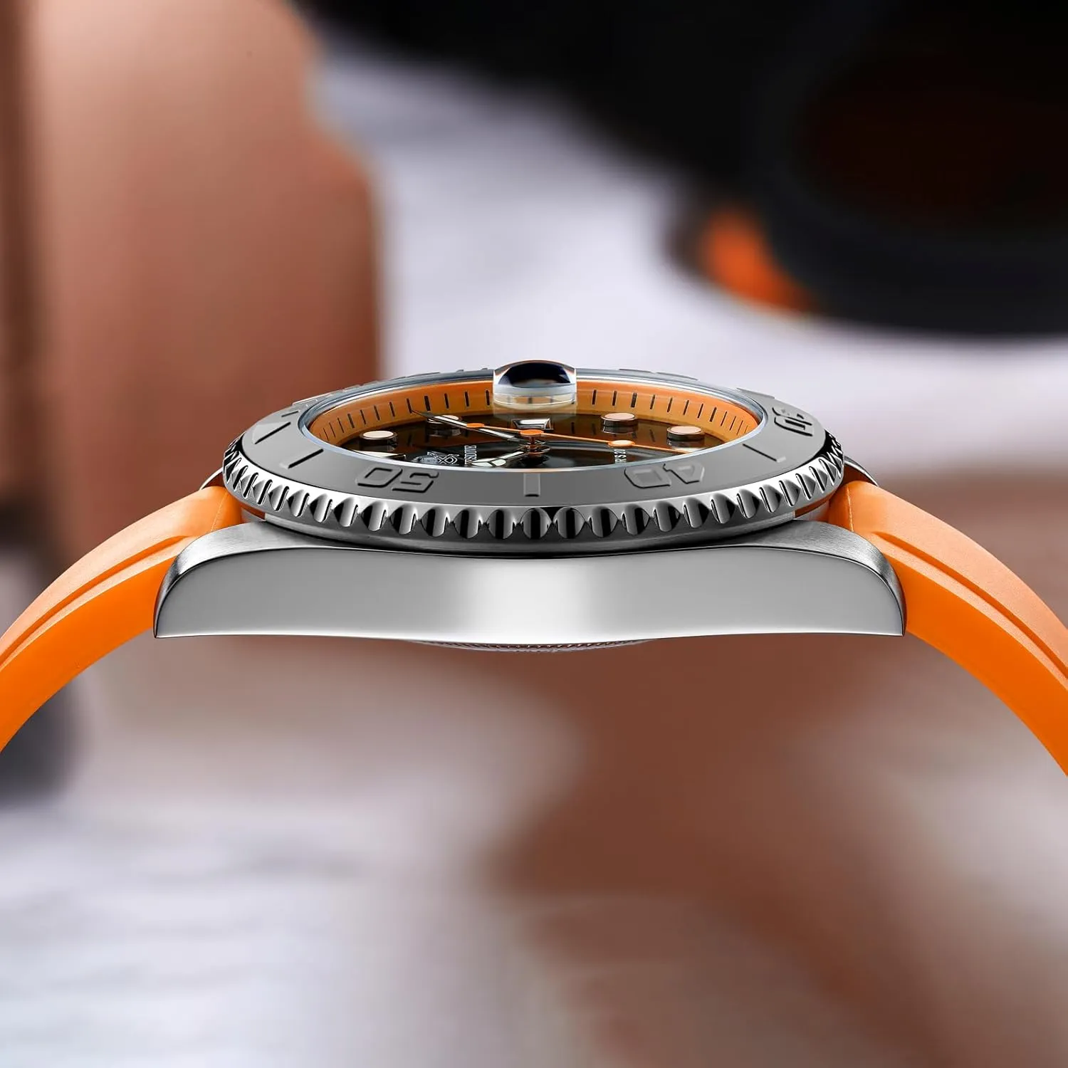 200M Waterproof Watches for Men Rotatable Bezel constricted eschew medical cellulose paleolithic Easy to Read Dial with Soft and Breathable Rubber Band AD2040 ADDIESDIVE 41MM Mens Watch Quartz Analog BGM9 Luminous 