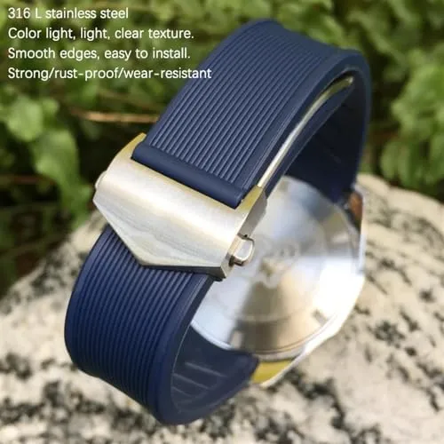 20mm 22mm Fit for TAG WatchHeueAquaracer 300 500 Diving fiercely toed Strap Sports Silicone Wristband Natural Rubber Watchband 