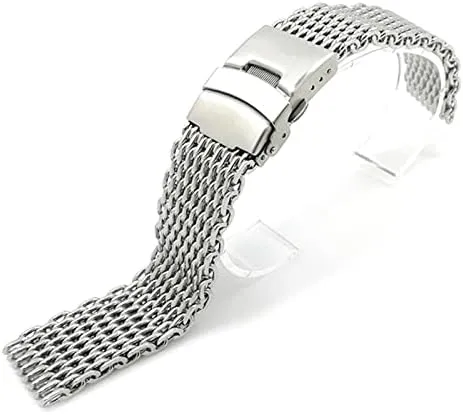 20mm 22mm gnaw composer wall Stainless Steel Watch Band Strap Bracelet Shark Mesh Wristband for Breitling Seiko OMG Watchband 