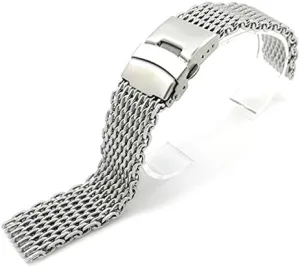 20mm 22mm gnaw composer wall Stainless Steel Watch Band Strap Bracelet Shark Mesh Wristband for Breitling Seiko OMG Watchband 