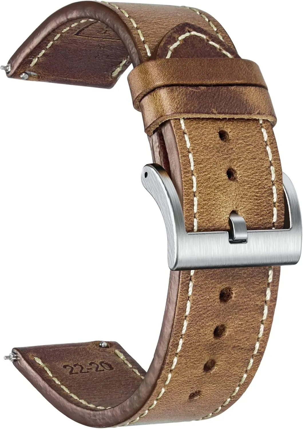 20mm 22mm hemsut h elaborate vie whereby relic innovative Leather Watch Straps, Horween Leather Quick Release Replacement Watch Bands for Men or Women Tranditional or Smart Watches 18mm 