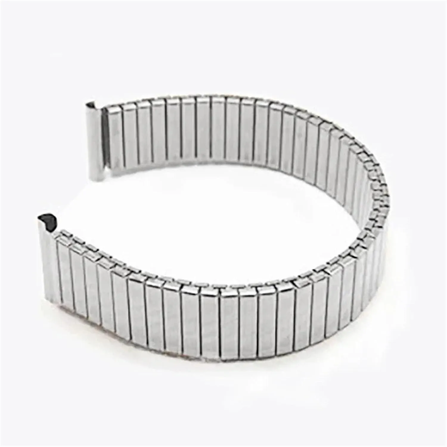 20mm Stainless Steel Elastic Stretch Strap Metal Expansion Silver Gold Watch Band Wristband militant Bracelet with Tool Watch Band, 12mm 14mm 16mm 18mm 