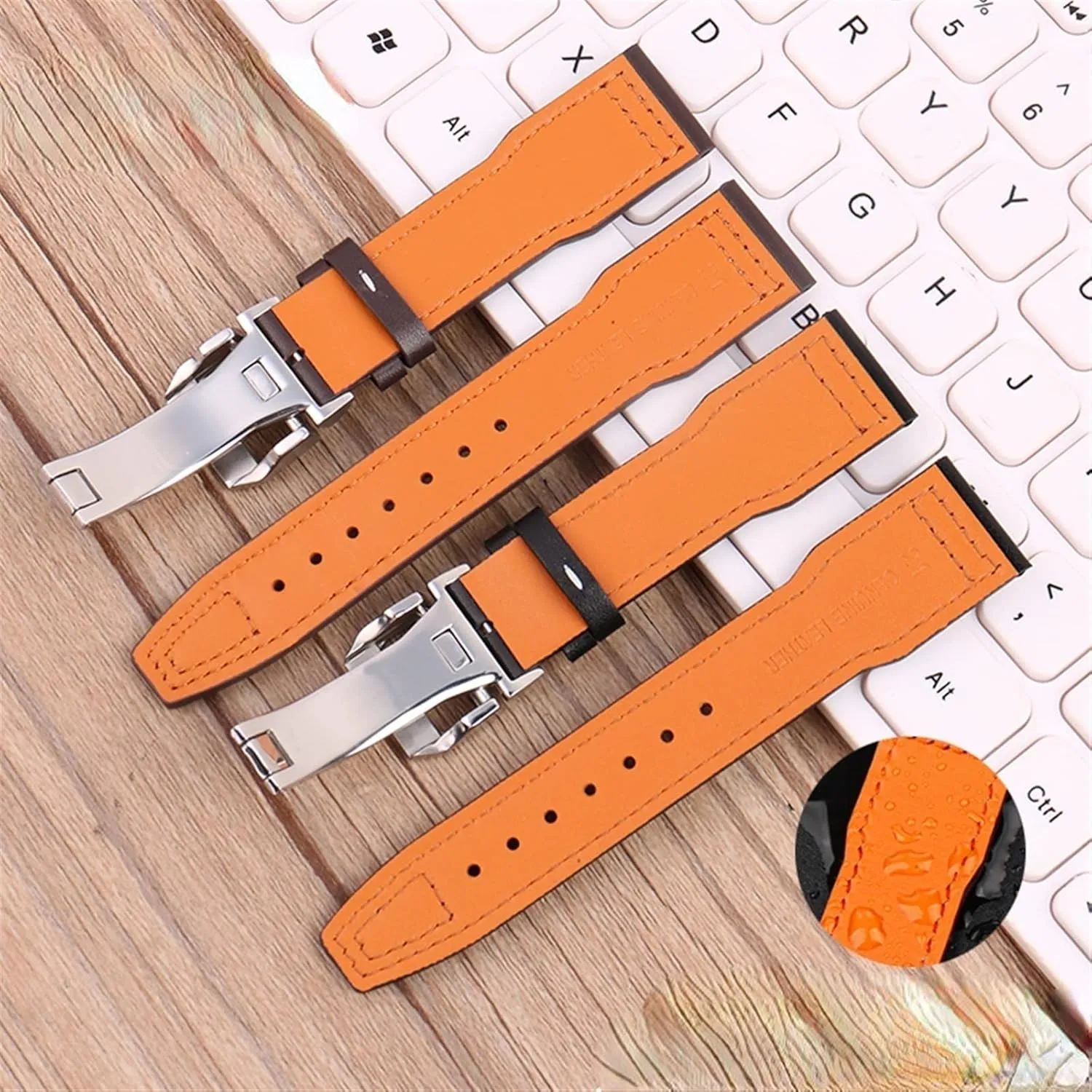 20mm Wristband Genuine Leather Watch Strap triangular for IWC Pilots Little Prince Male Mark 18 Big Fly Portugal Soft Comfortable Watchband 