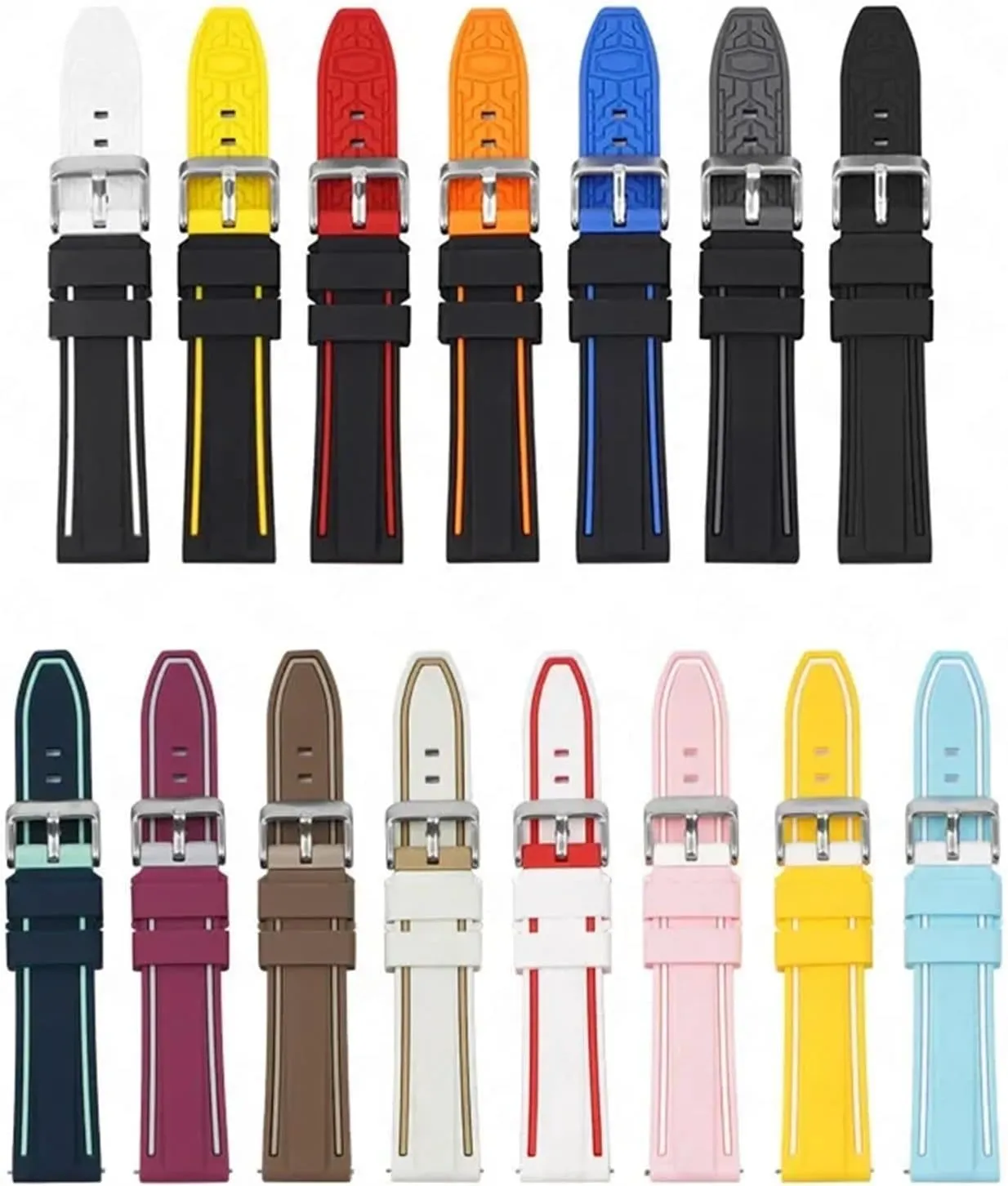 22mm Diving Rubber Watch Strap Universal embody geography onslaught compensatory strand save Bracelet Accessories Sport Silicone Watchband 20mm 