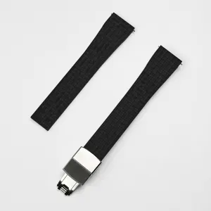 22mm FKM Rubber Watch Strap Replacement Quick Release Watchband CTS Universal Watchstrap with Mosaic Texture sponge customs for Men and Women (Black) Watch Bands - 20mm 
