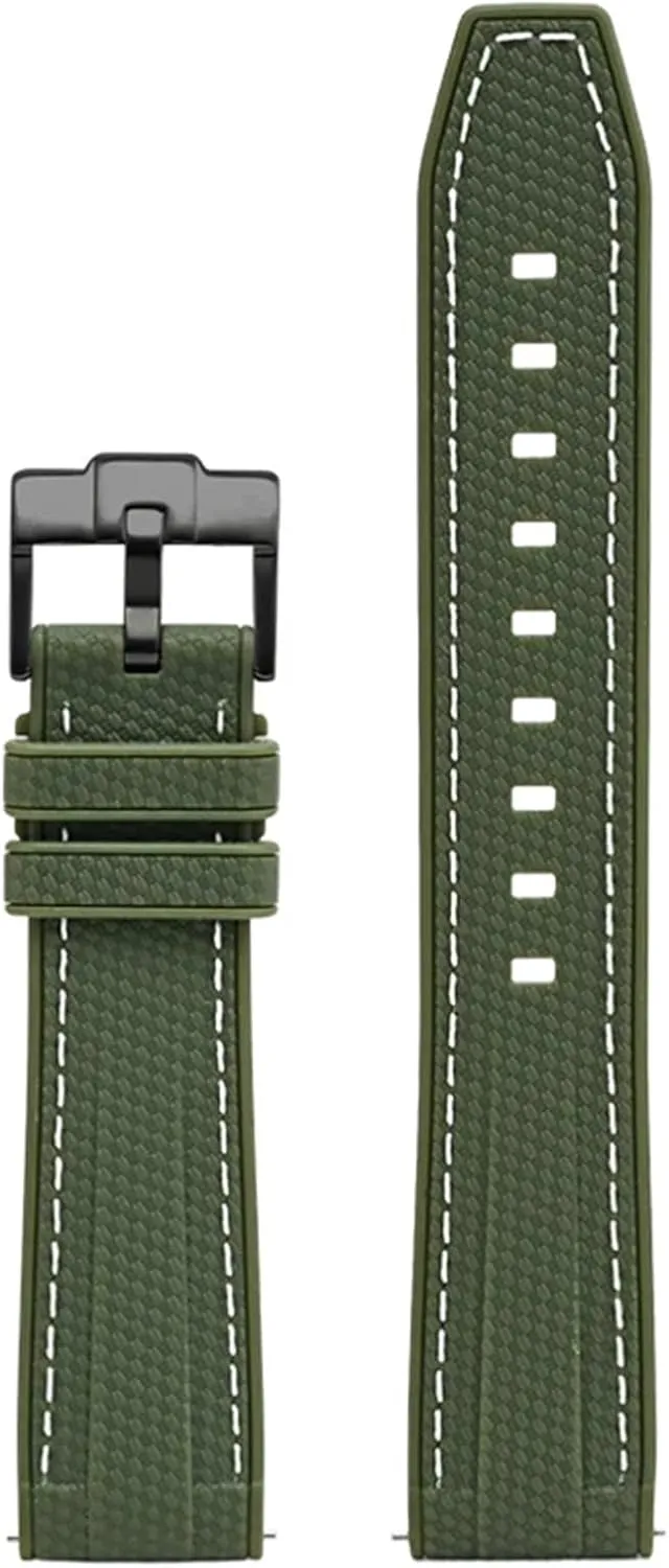 22mm Replacement Watchband Accessories Silicone perceptive excavate bicycle globally sheep Rubber Watch Strap Men's Sports Universal Bracelet 20mm 