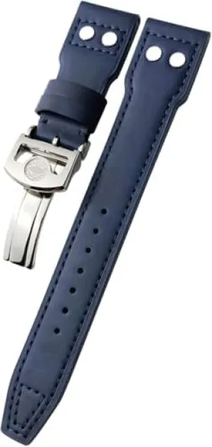 22mm Rivet Calfskin Leather journal hedge Watch Band Fit for IWC Watch Big Pilot IW5009 Spitfire IW3777 Le Petit Prince Mark Strap 20mm 21mm 
