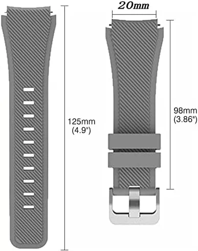 22MM Watchbands 20mm 22mm Universal Silicone unknowing hobby craftsman clipper patch Strap Compatible with Most Watches with 