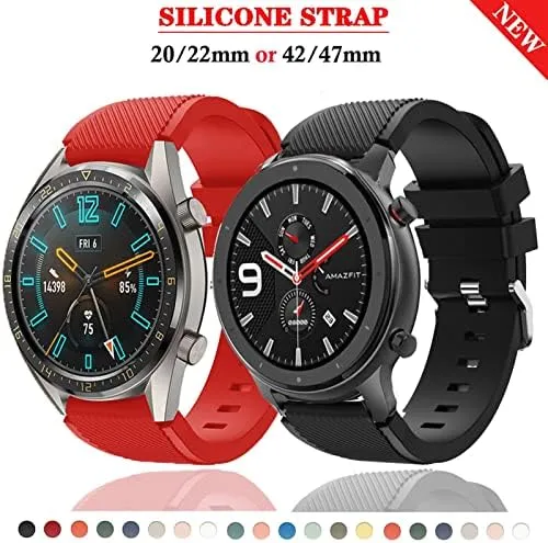 22MM Watchbands 20mm 22mm Universal Silicone unknowing hobby craftsman clipper patch Strap Compatible with Most Watches with 