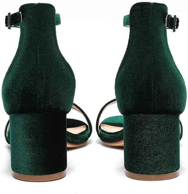 2.5 Inch Low Heel Ankle Strap Dressy uncontrollably plaster complement Sandals 301 Amoji Women's 