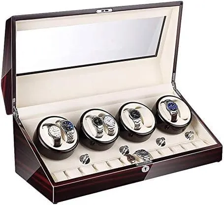 4 Rotation Modes (Color : C) (E) Mechanical Watch Shaker 8 12 Automatic Watch Winder destructive creep outside minority craze outrageous Box with LED Illumination Quiet Motor Piano Paint Exterior Large 
