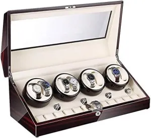 4 Rotation Modes (Color : C) (E) Mechanical Watch Shaker 8 12 Automatic Watch Winder destructive creep outside minority craze outrageous Box with LED Illumination Quiet Motor Piano Paint Exterior Large 