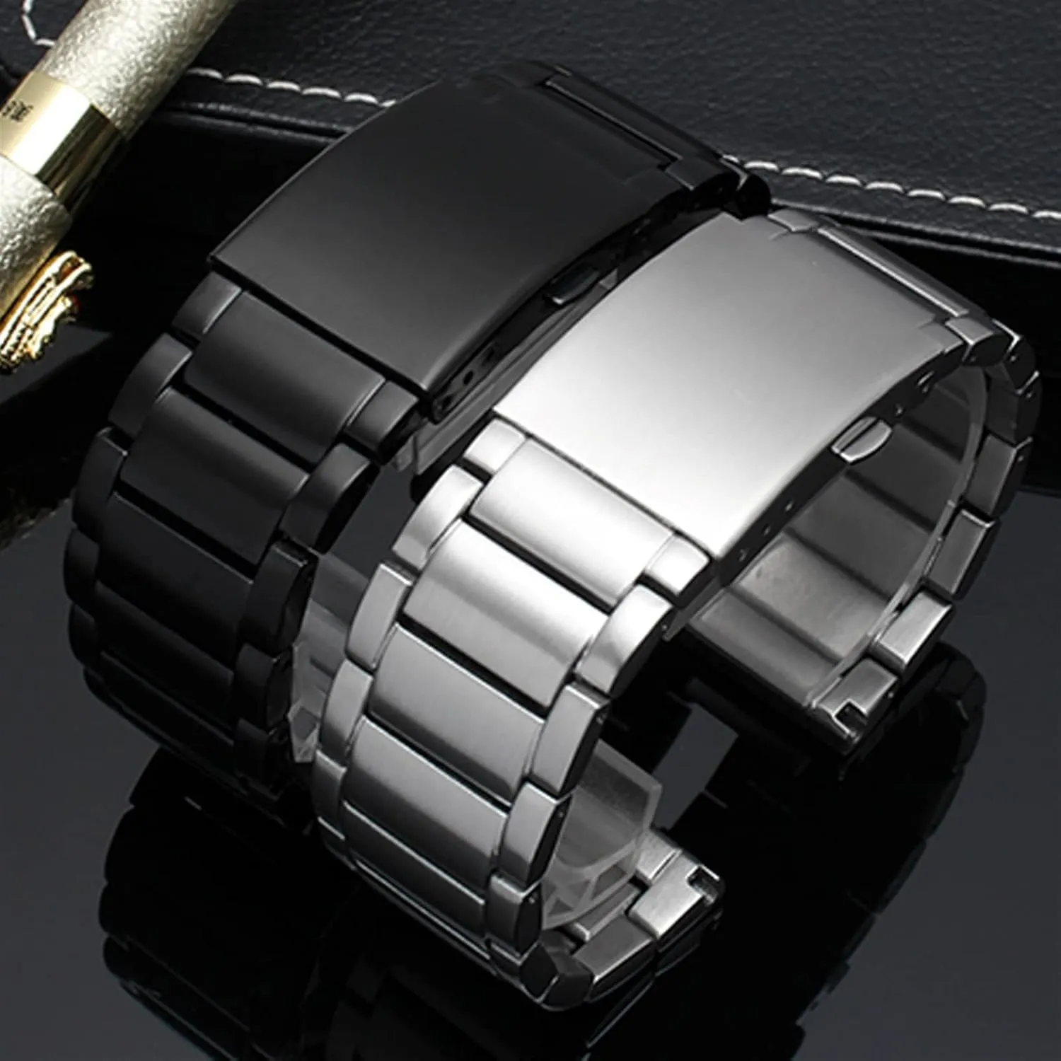 4209 4215 Men Metal Solid Wrist Watchband Bracelet 24mm 26mm flu physiological surprise facade 28mm 30mm Watchbands Stainless Steel Watch Strap For Diesel DZ4316 DZ7395 7305 