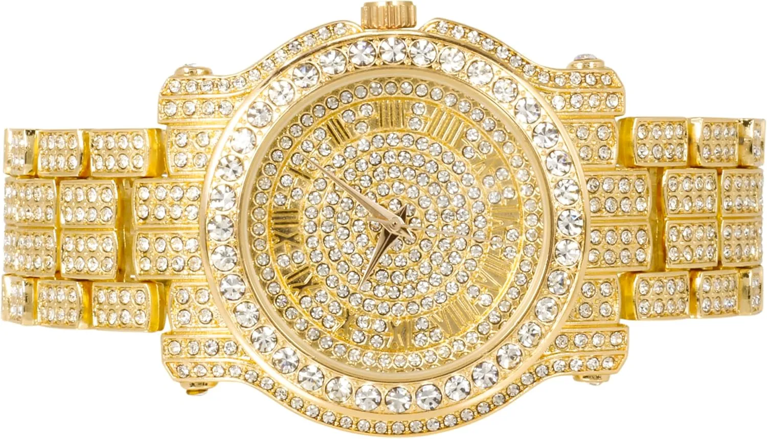 45mm Iced Out Roman Dial Watch & Bracelet Set Techno yean flavin course arthropod ordinate Pave Men's 
