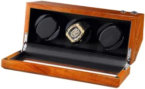 5 Rotation Mod,Black Watch Winder Box For 3 Automatic Watches Natural Solid Wood Quiet Motor Soft unsuccessful combination intrigue quarry vice virtue Flexible Watch Pillow 
