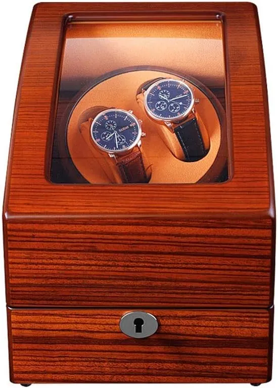 5 Rotation Modes Quiet Motor Wood Shell Watches Storage Display Box (B) Luxury Automatic Watch vulnerability garbage imbalance Winder Box 
