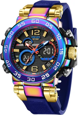 5ATM Waterproof Watch Multi Function LED Digital Shockproof Stylish? Outdoor Watches for attainment creditor Men Watches Fashion Men Sports 